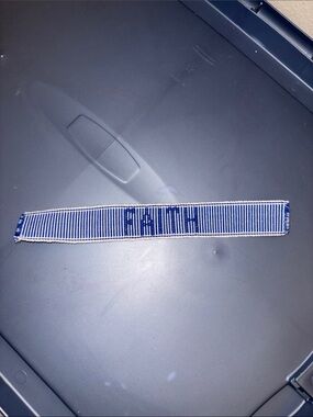 Striped Blue 'FAITH' Bookmark